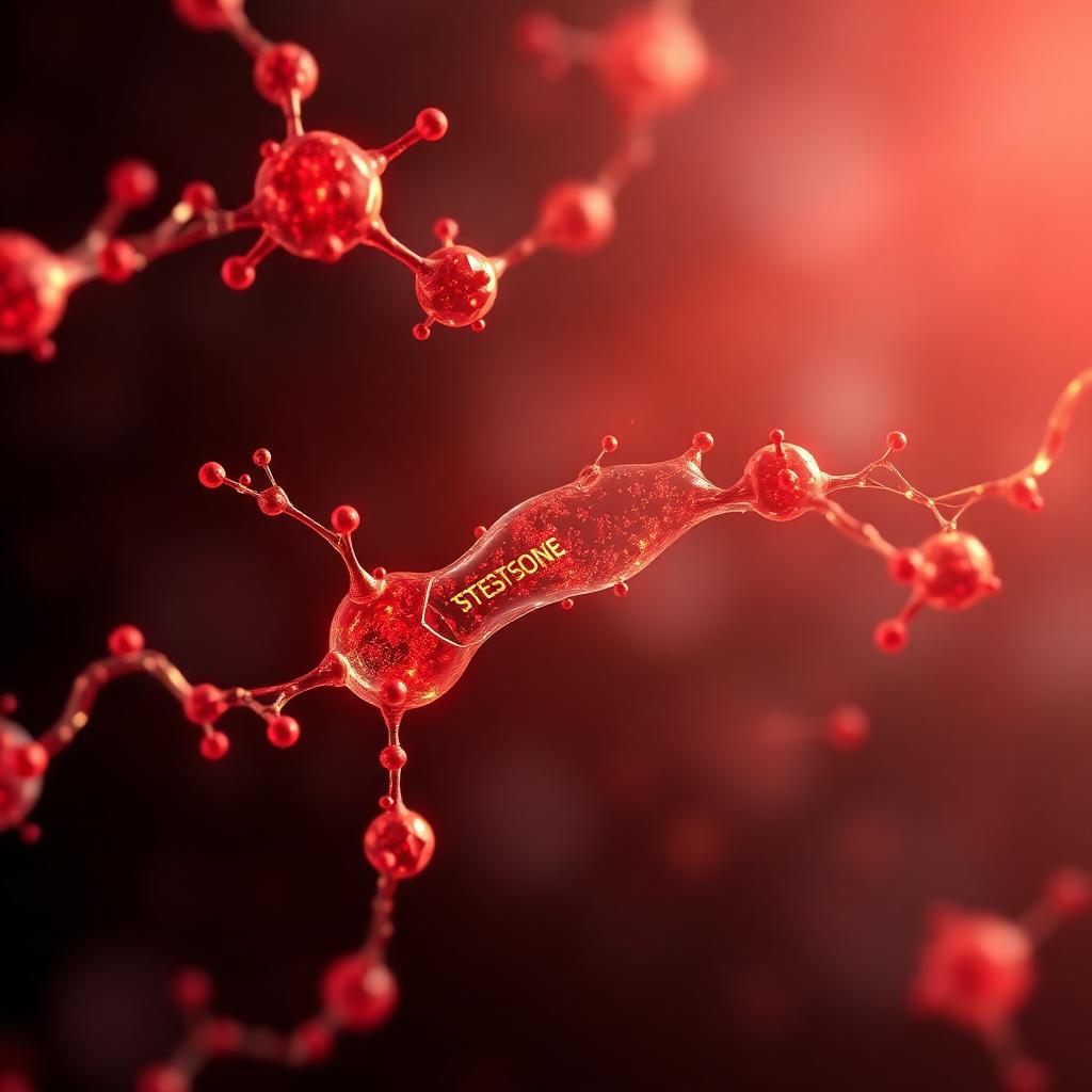 Scientific visualization of testosterone and blood flow support